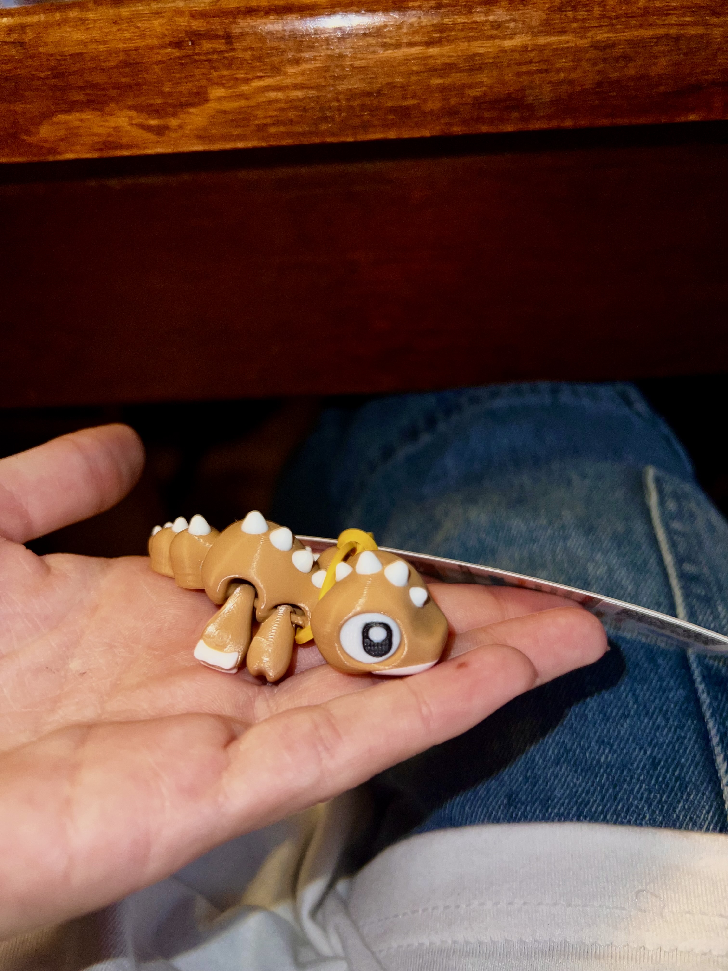 Brown and White Flexi Dino